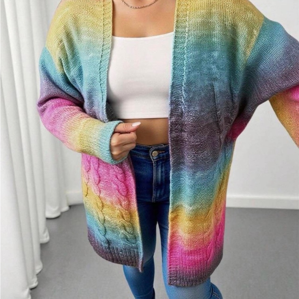 SHEIN Colorful Gradient Women's Cardigan